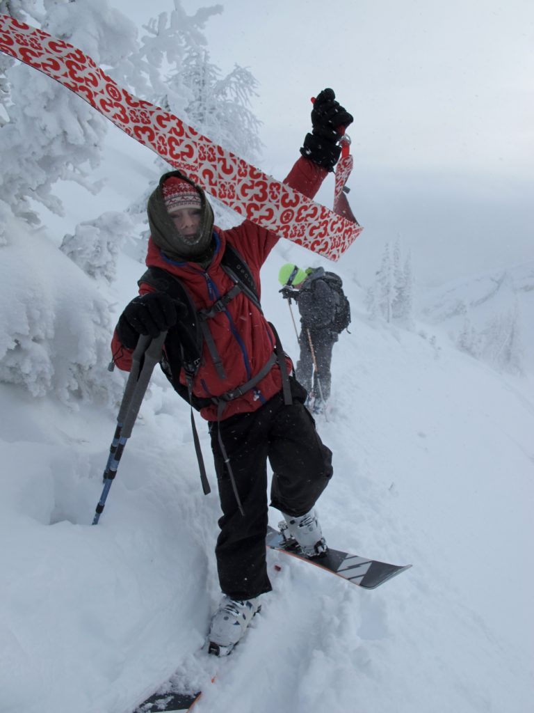 backcountry skiing with kids - pulling skins - by Dave Waag